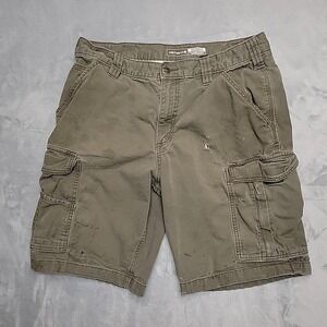 Carhartt Shorts Mens 33 Green  Rugged Flex Relaxed Fit Canvas Cargo Gorpcore